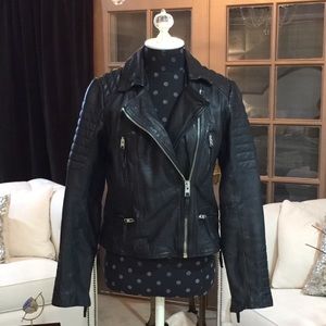 All saints women's leather jacket